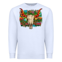 White western christmas bull skull Premium Sweatshirt - RanaPortraitStore