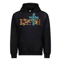 Black western gemstone cross faith Urban Hoodie - Artiststas