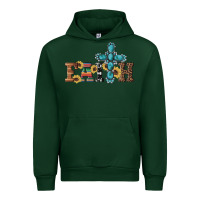 Forest Green western gemstone cross faith Urban Hoodie - Artiststas