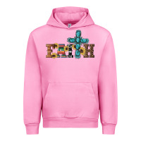 Fuchsia Pink western gemstone cross faith Urban Hoodie - Artiststas
