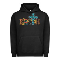 Pigment Black western gemstone cross faith Urban Hoodie - Artiststas