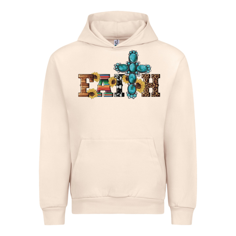 Western Gemstone Cross Faith Urban Hoodie by Artiststas | Teevron