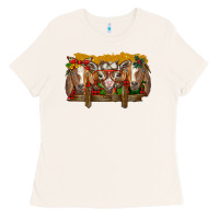 Bone Christmas goats Ladies Tee - BarkalooDesign