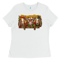White Christmas goats Ladies Tee - BarkalooDesign