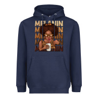 Navy melanin kid Heavyweight Hoodie - texasbilliewilder