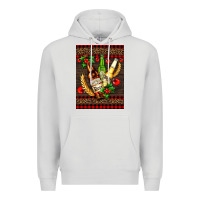 Dove Grey beer bottles with mistletoe Premium Hoodie - AdoDesignShop