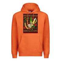Carrot beer bottles with mistletoe Premium Hoodie - AdoDesignShop