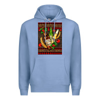 Colony Blue beer bottles with mistletoe Premium Hoodie - AdoDesignShop