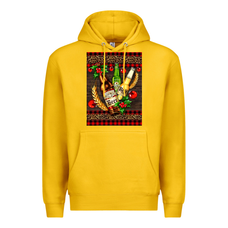 Beer Bottles With Mistletoe Premium Hoodie by AdoDesignShop | Teevron