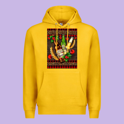 Beer Bottles With Mistletoe Premium Hoodie Designed By Adodesignshop