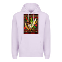 Lilac beer bottles with mistletoe Premium Hoodie - AdoDesignShop