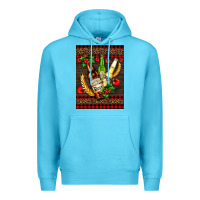 Ocean Blue beer bottles with mistletoe Premium Hoodie - AdoDesignShop