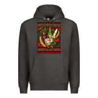 Smoke beer bottles with mistletoe Premium Hoodie - AdoDesignShop