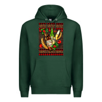 Sports Green beer bottles with mistletoe Premium Hoodie - AdoDesignShop