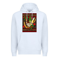 White beer bottles with mistletoe Premium Hoodie - AdoDesignShop