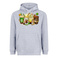 Heather Grey beer coffee cups Heavyweight Hoodie - Zillion Design Studio