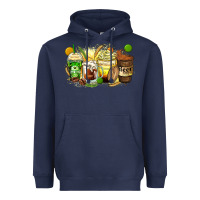 Navy beer coffee cups Heavyweight Hoodie - Zillion Design Studio