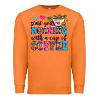 Carrot start your morning with a cup of coffee Premium Sweatshirt - Zillion Design Studio