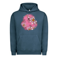 Pigment Midnight Navy lotus patches Urban Hoodie - AdoDesignShop