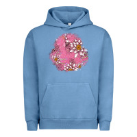 Pigment Pebble Blue lotus patches Urban Hoodie - AdoDesignShop