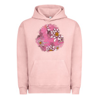 Pigment Salmon lotus patches Urban Hoodie - AdoDesignShop