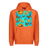 Carrot sun with butterfly seamless pattern Premium Hoodie - BundleAndBundleShop