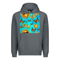 Rock sun with butterfly seamless pattern Premium Hoodie - BundleAndBundleShop