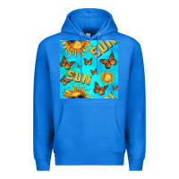 True Royal sun with butterfly seamless pattern Premium Hoodie - BundleAndBundleShop