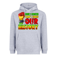 Heather Grey one month cant hold our history juneteenth Heavyweight Hoodie - texasbilliewilder