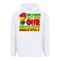 White one month cant hold our history juneteenth Heavyweight Hoodie - texasbilliewilder