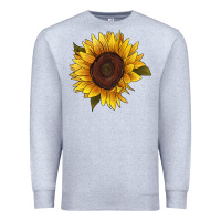 Heather Grey sunflower Premium Sweatshirt - RanaPortraitStore