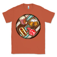 Copper american football round earrings Classic Tee - BundleAndBundleShop