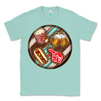 Seafoam american football round earrings Classic Tee - BundleAndBundleShop