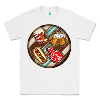 White american football round earrings Classic Tee - BundleAndBundleShop
