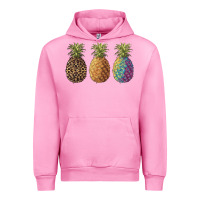 Fuchsia Pink pineapples leopard tie dye summer Urban Hoodie - Artiststas