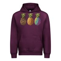 Mauve Wine pineapples leopard tie dye summer Urban Hoodie - Artiststas