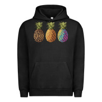Pigment Black pineapples leopard tie dye summer Urban Hoodie - Artiststas
