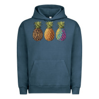 Pigment Midnight Navy pineapples leopard tie dye summer Urban Hoodie - Artiststas