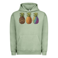 Pigment Oil Green pineapples leopard tie dye summer Urban Hoodie - Artiststas