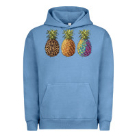 Pigment Pebble Blue pineapples leopard tie dye summer Urban Hoodie - Artiststas
