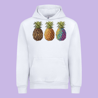 Pineapples Leopard Tie Dye Summer Urban Hoodie Designed By Artiststas