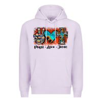 Lilac peace love jesus Premium Hoodie - JahusDesignShop