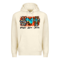 Sandshell peace love jesus Premium Hoodie - JahusDesignShop