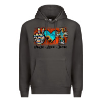 Smoke peace love jesus Premium Hoodie - JahusDesignShop