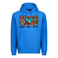 True Royal peace love jesus Premium Hoodie - JahusDesignShop