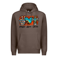 Coffee peace love jesus Premium Hoodie - JahusDesignShop