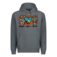 Rock peace love jesus Premium Hoodie - JahusDesignShop
