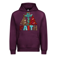 Mauve Wine cross and christmas trees Urban Hoodie - AdoDesignShop