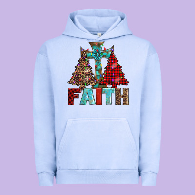 Cross And Christmas Trees Urban Hoodie Designed By Adodesignshop