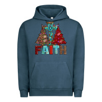 Pigment Midnight Navy cross and christmas trees Urban Hoodie - AdoDesignShop